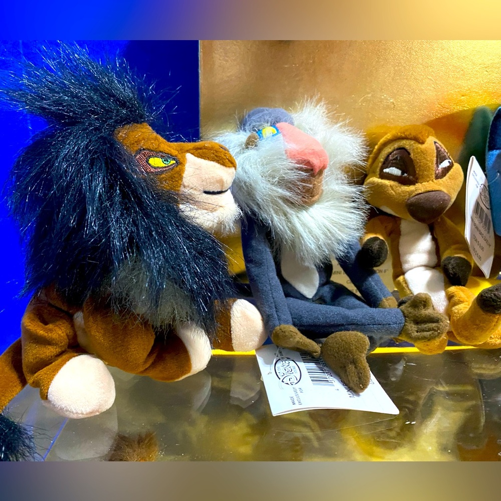DISNEY EXCLUSIVE NWT VTG 1990s THE LION KING ORIGINAL BEAN BAG PLUSH SET OF 12 - Picture 15 of 16
